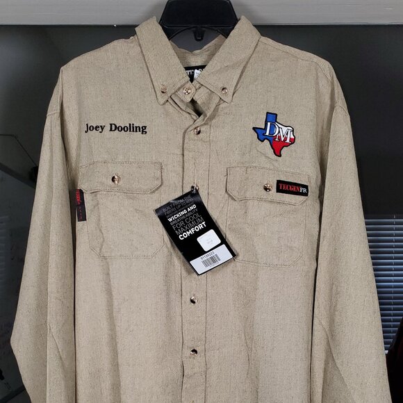 MENS TECGEN SELECT FLAME RESISTANT LONG SLEEVE SHIRT XLARGE LONG - Picture 1 of 6